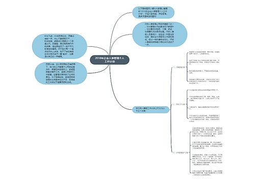 2018年企业人事管理个人工作计划