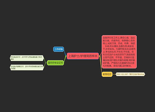 上海护士/护理简历样本