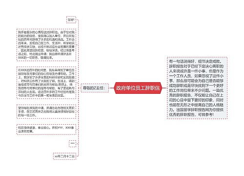 政府单位员工辞职信