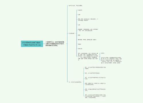 2020高考历史复习提纲：中国古代经济之手工业