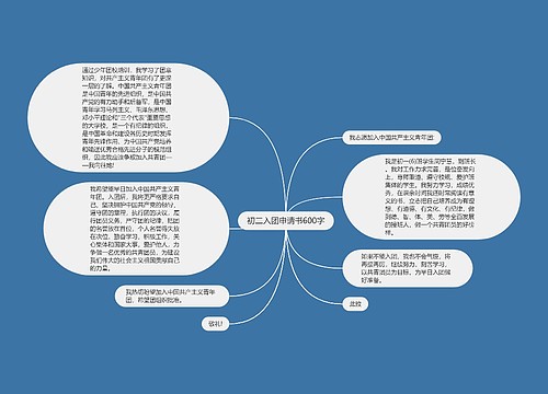 初二入团申请书600字