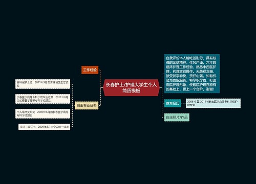 长春护士/护理大学生个人简历模板