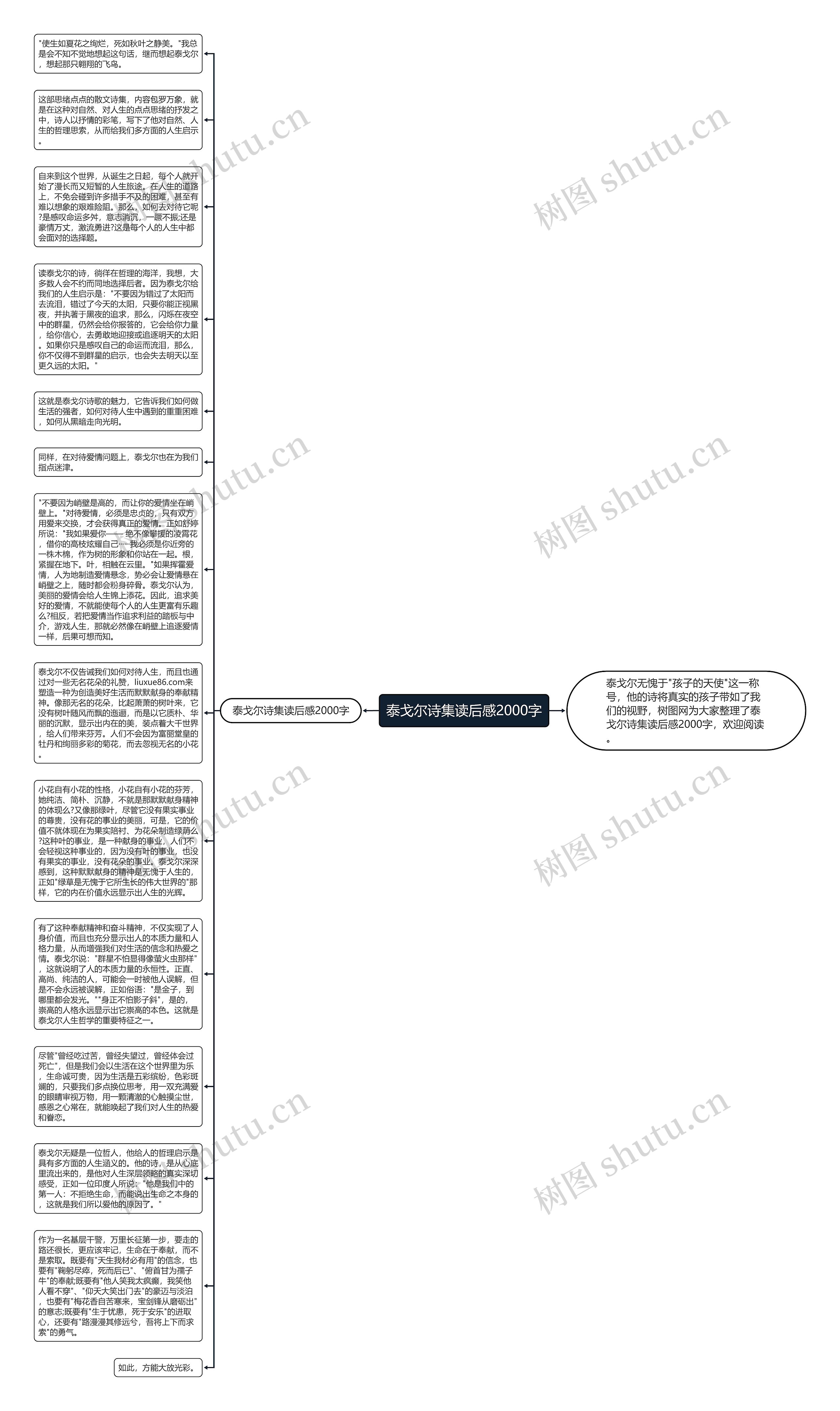泰戈尔诗集读后感2000字思维导图