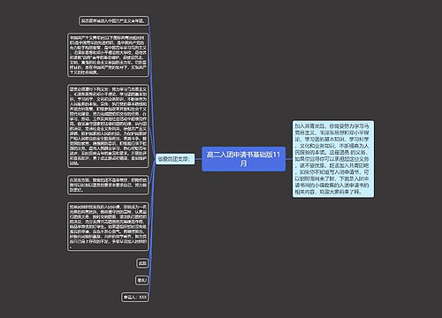 高二入团申请书基础版11月