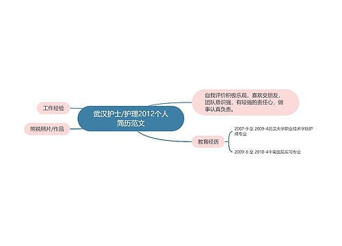 武汉护士/护理2012个人简历范文