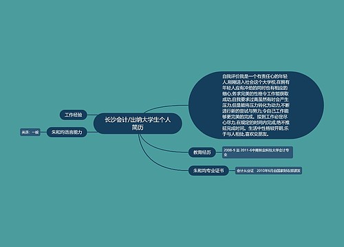 长沙会计/出纳大学生个人简历