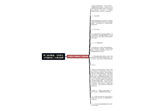 高二政治教案：马克思主义中国化的三大理论成果