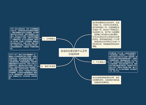 企业办公室文员个人工作计划2020