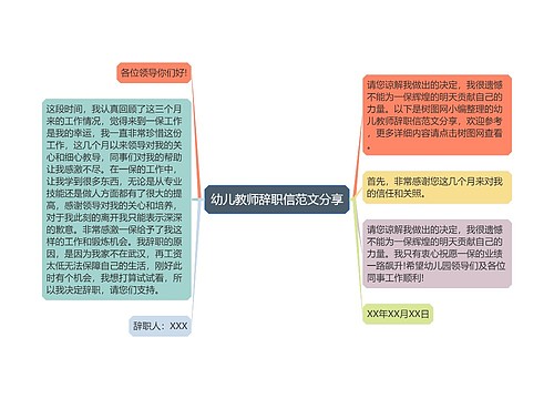 幼儿教师辞职信范文分享