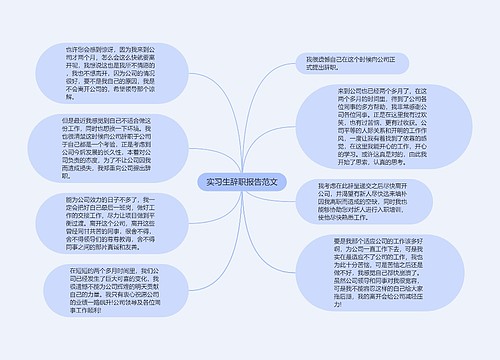 实习生辞职报告范文