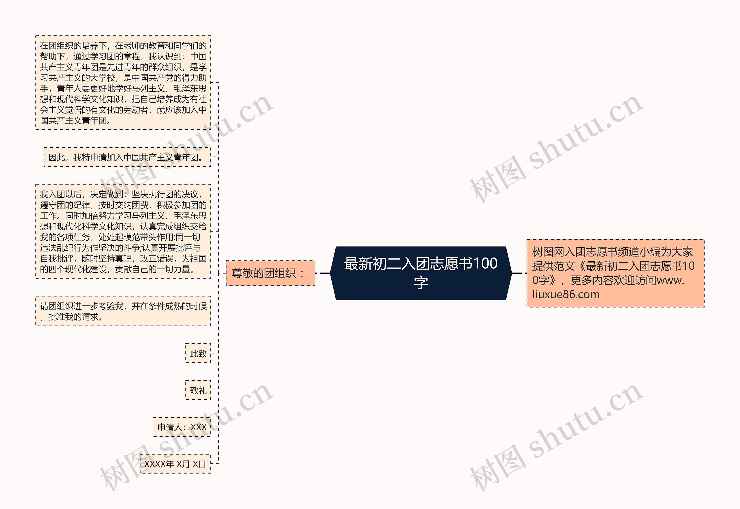 最新初二入团志愿书100字