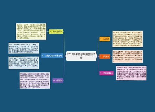 2017高考数学常用答题技巧 2017高考数学常用答题技巧