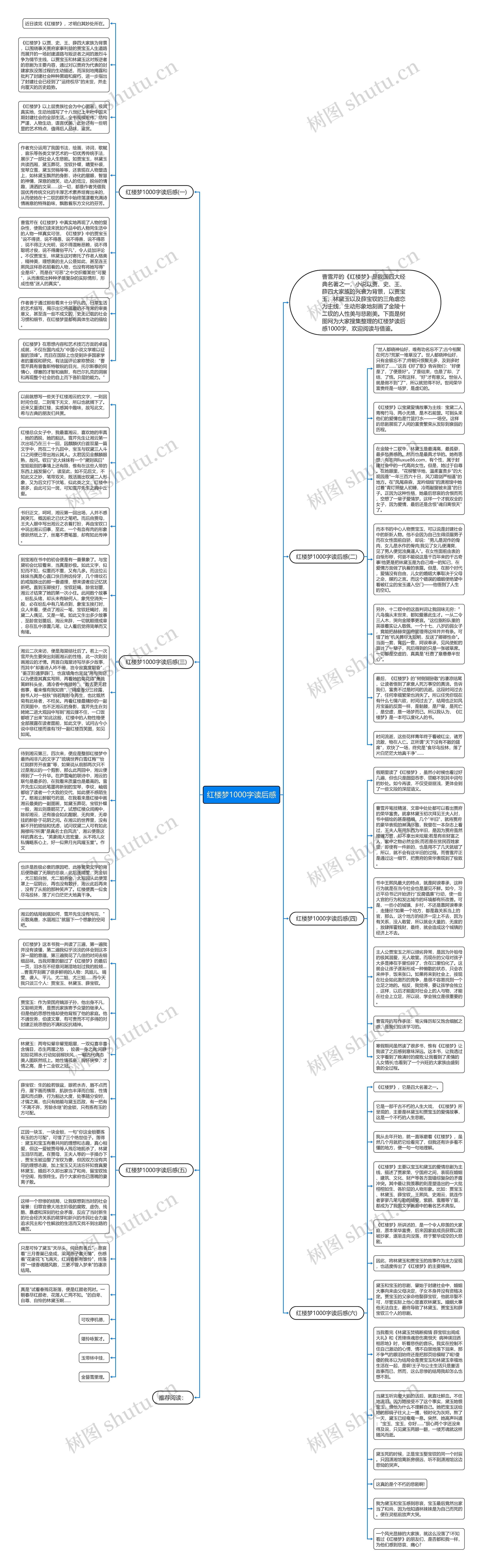 红楼梦1000字读后感思维导图