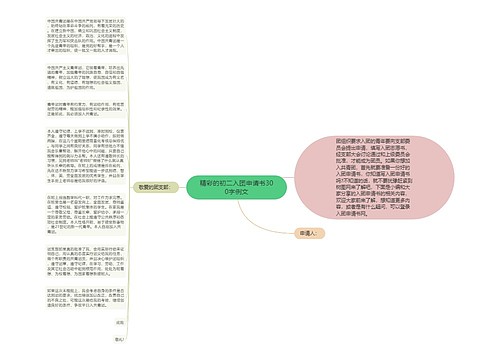 精彩的初二入团申请书300字例文