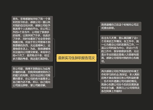 最新实习生辞职报告范文