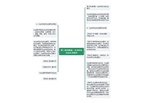 高二政治教案：社会存在决定社会意识