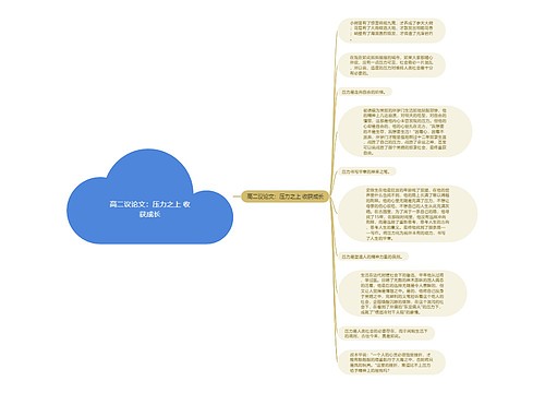 高二议论文：压力之上 收获成长