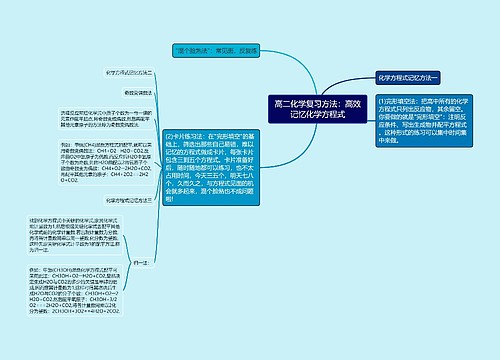 高二化学复习方法：高效记忆化学方程式