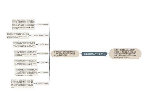 企业办公室工作计划2015