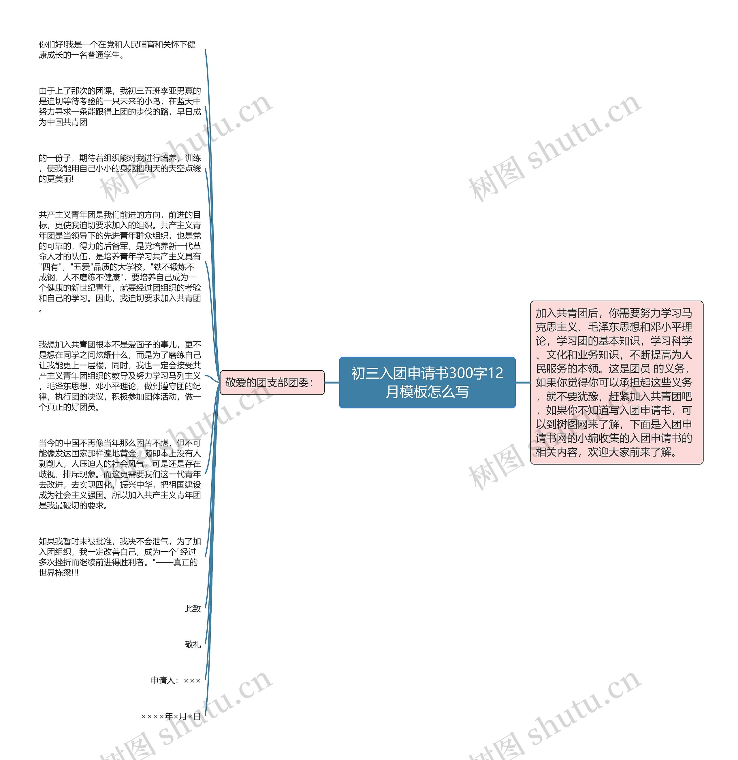 初三入团申请书300字12月模板怎么写