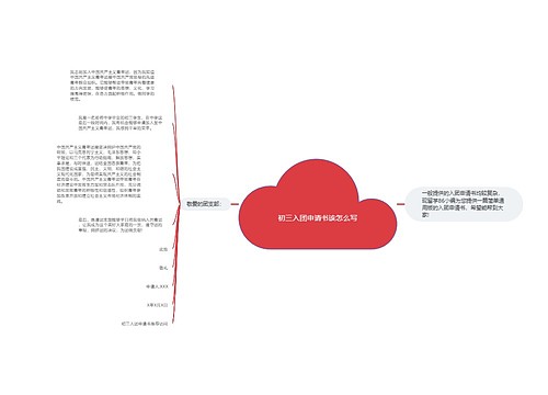 初三入团申请书该怎么写