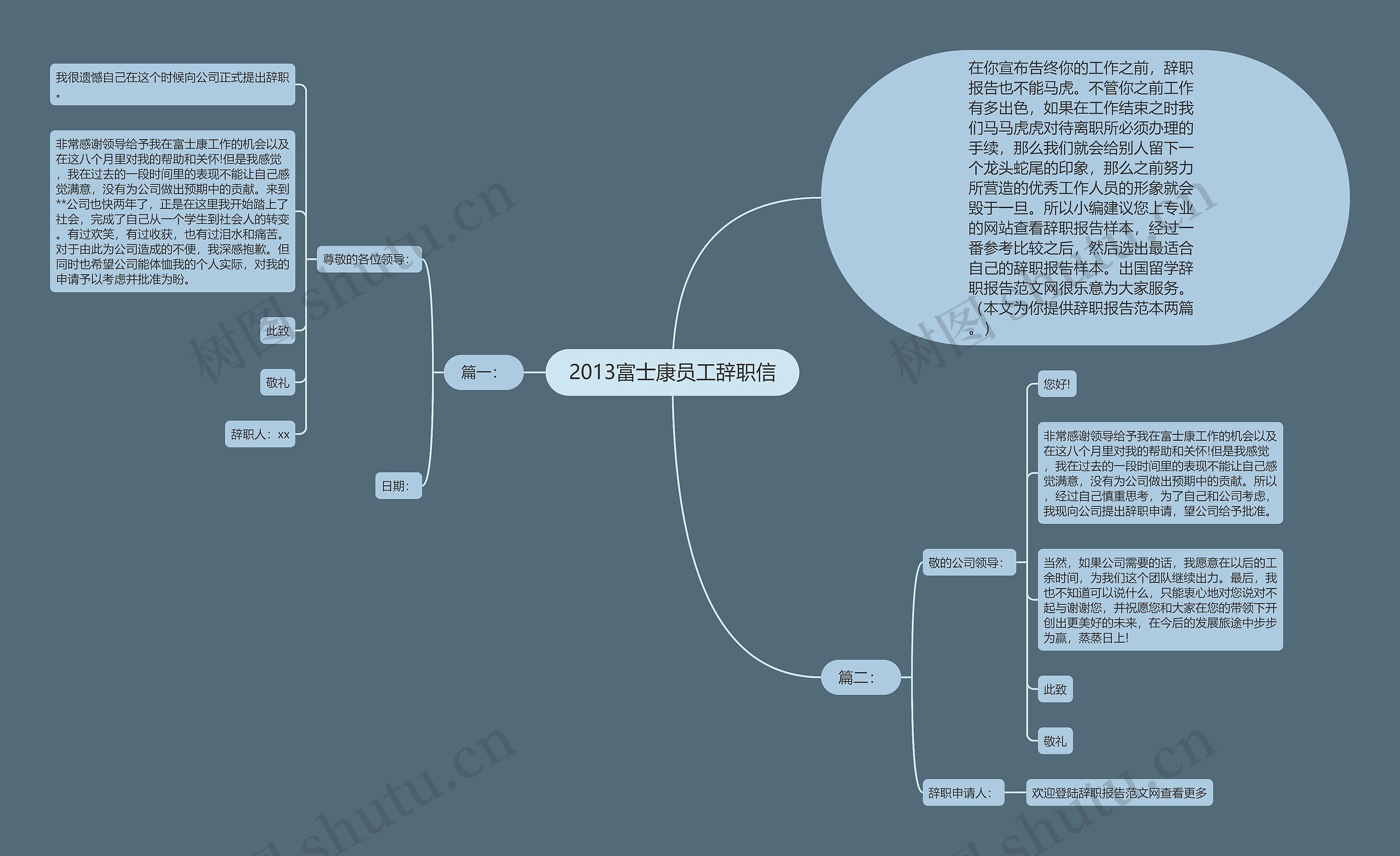 2013富士康员工辞职信思维导图