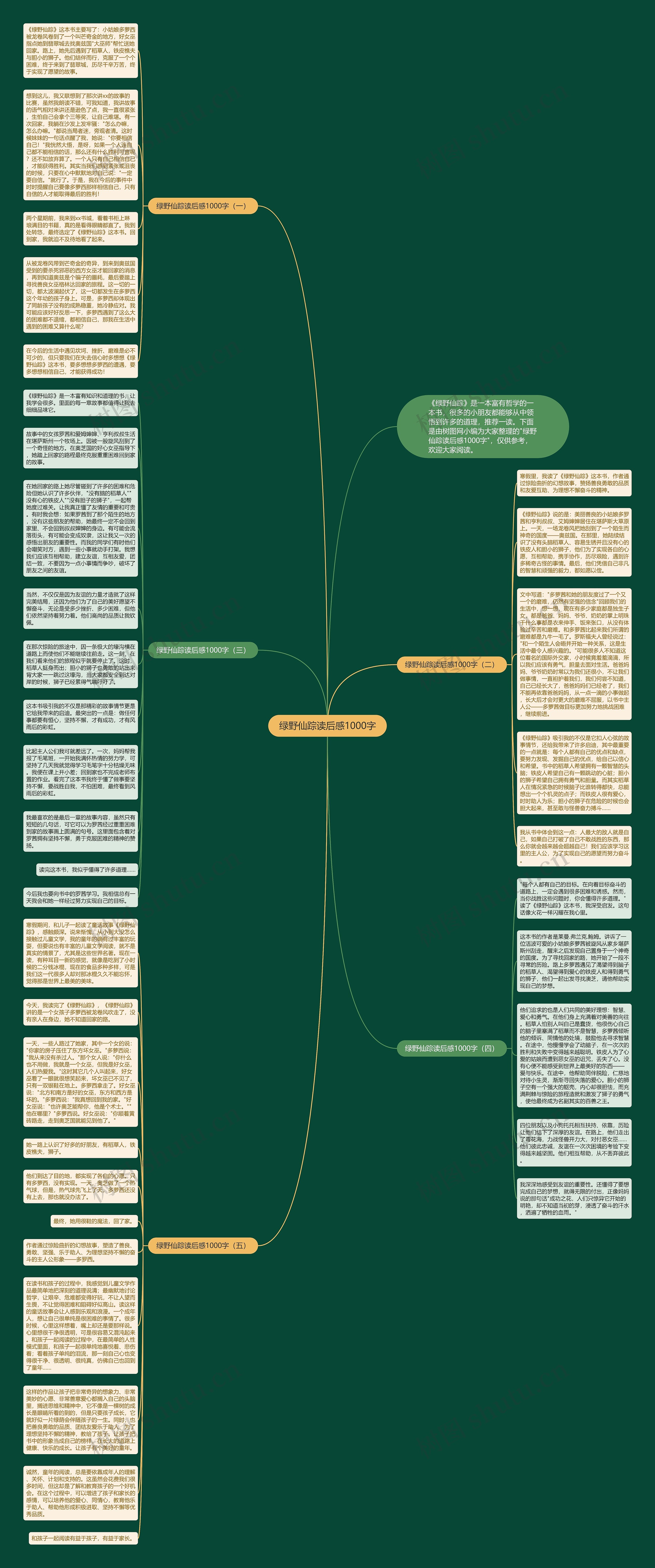 绿野仙踪读后感1000字思维导图