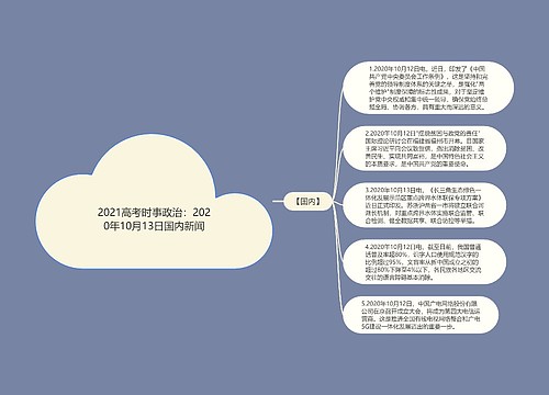 2021高考时事政治：2020年10月13日国内新闻