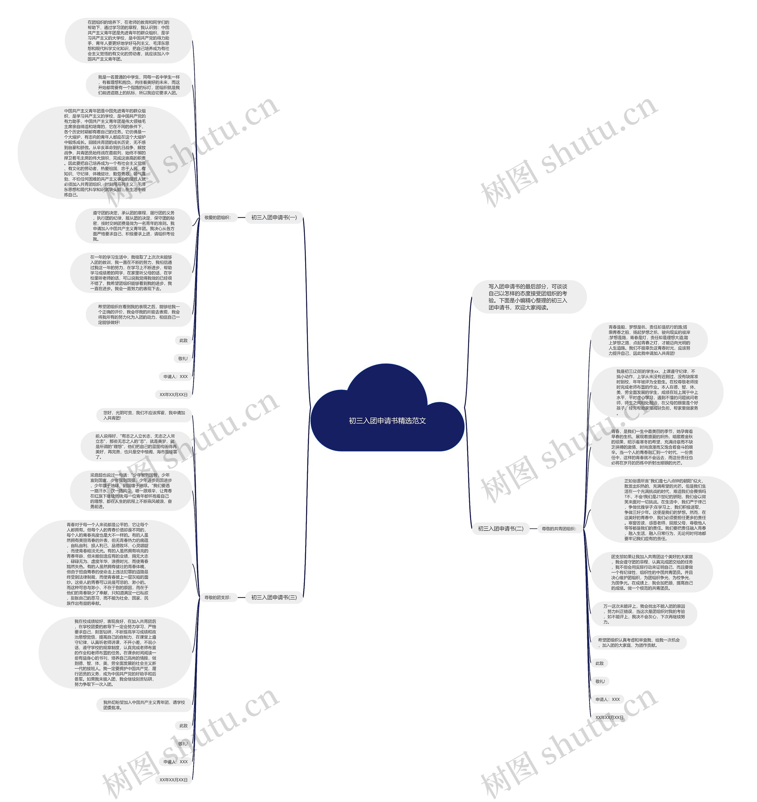初三入团申请书精选范文