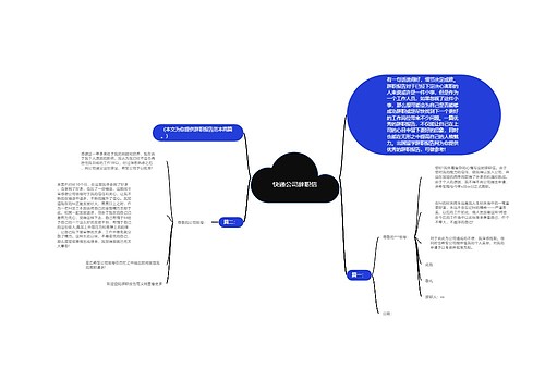 快递公司辞职信