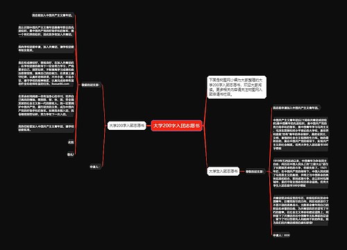 大学200字入团志愿书