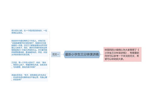 最新小学生三分钟演讲稿