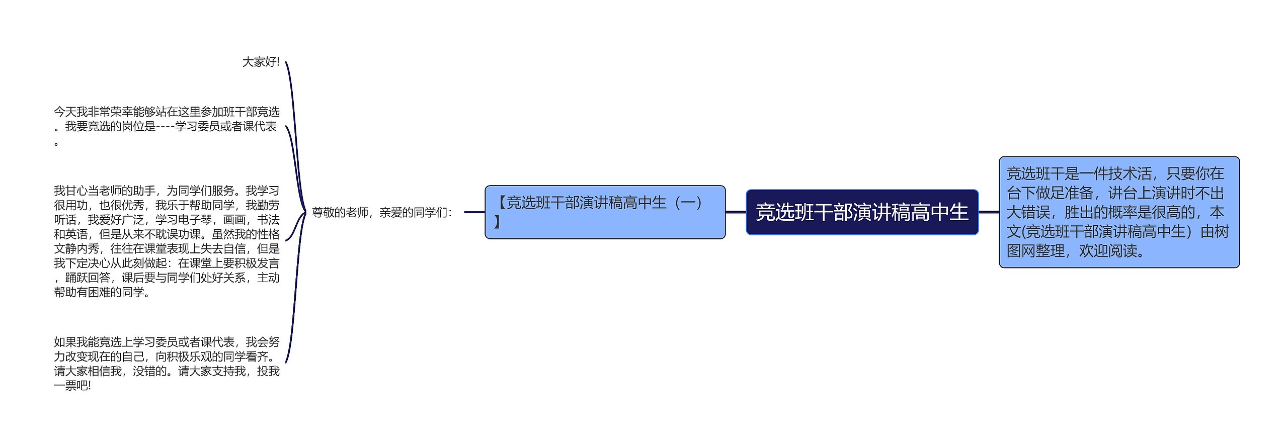 竞选班干部演讲稿高中生