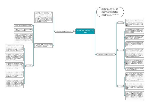 10月份单位安全生产工作计划
