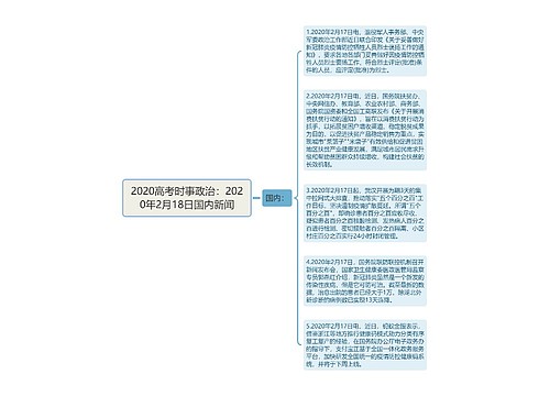 2020高考时事政治：2020年2月18日国内新闻