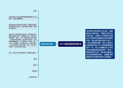 2014酒店辞职信样本