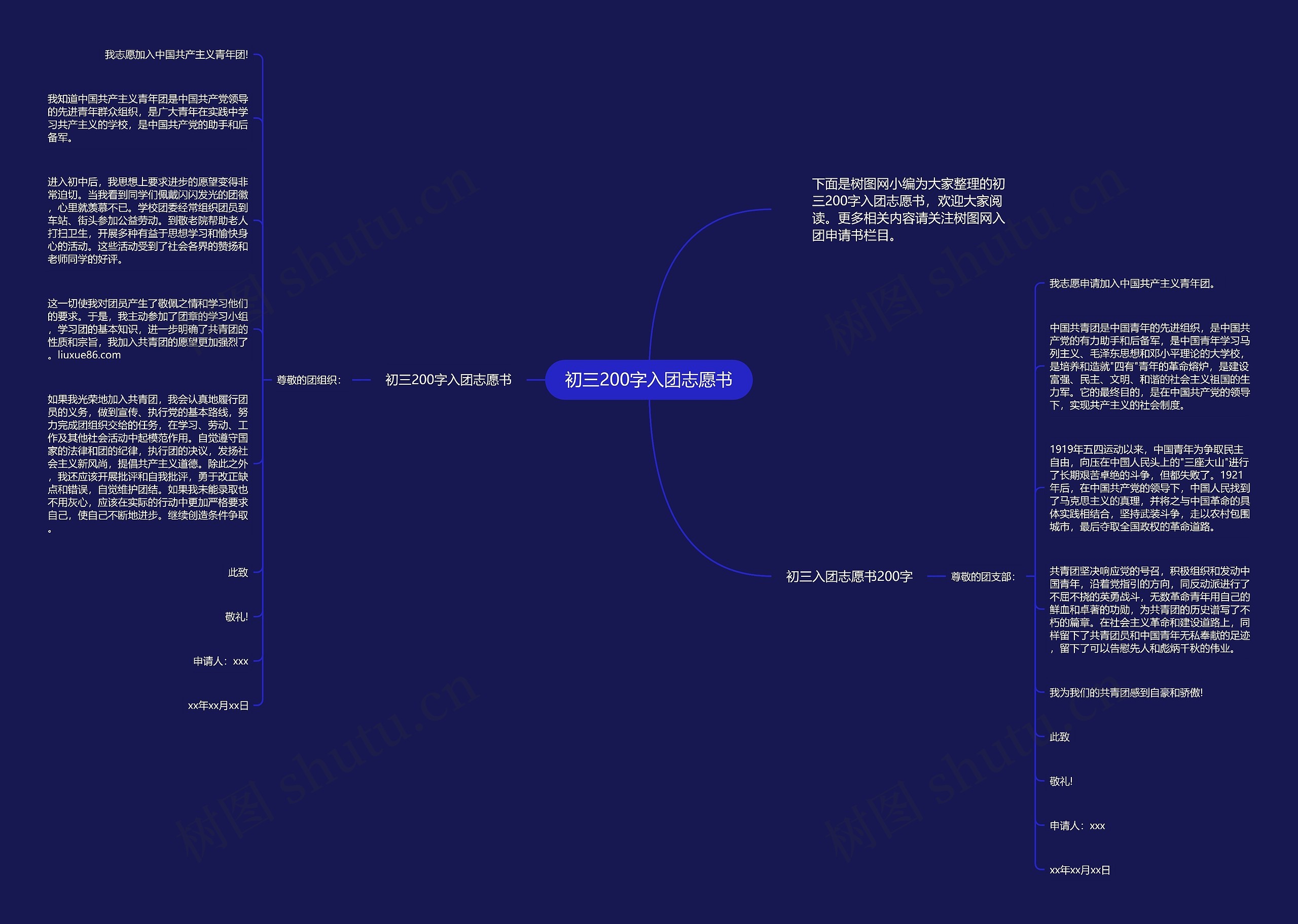 初三200字入团志愿书