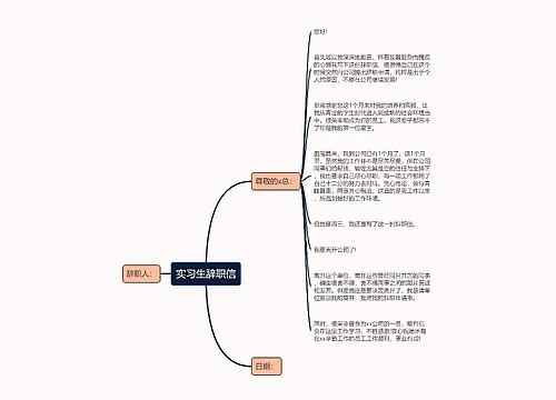 实习生辞职信