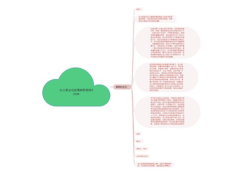 办公室主任助理辞职报告800字