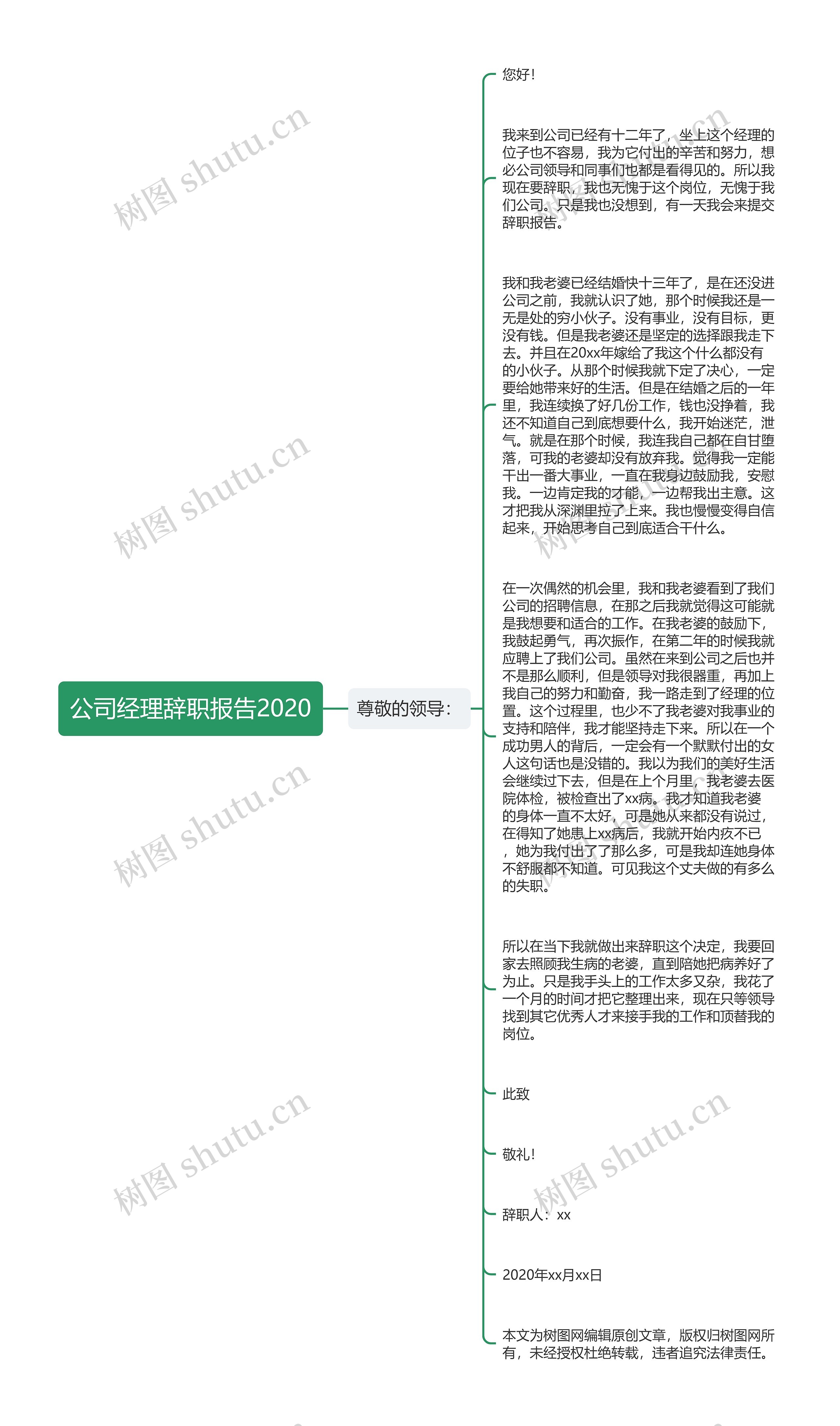 公司经理辞职报告2020