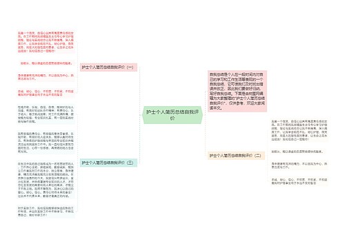 护士个人简历总结自我评价