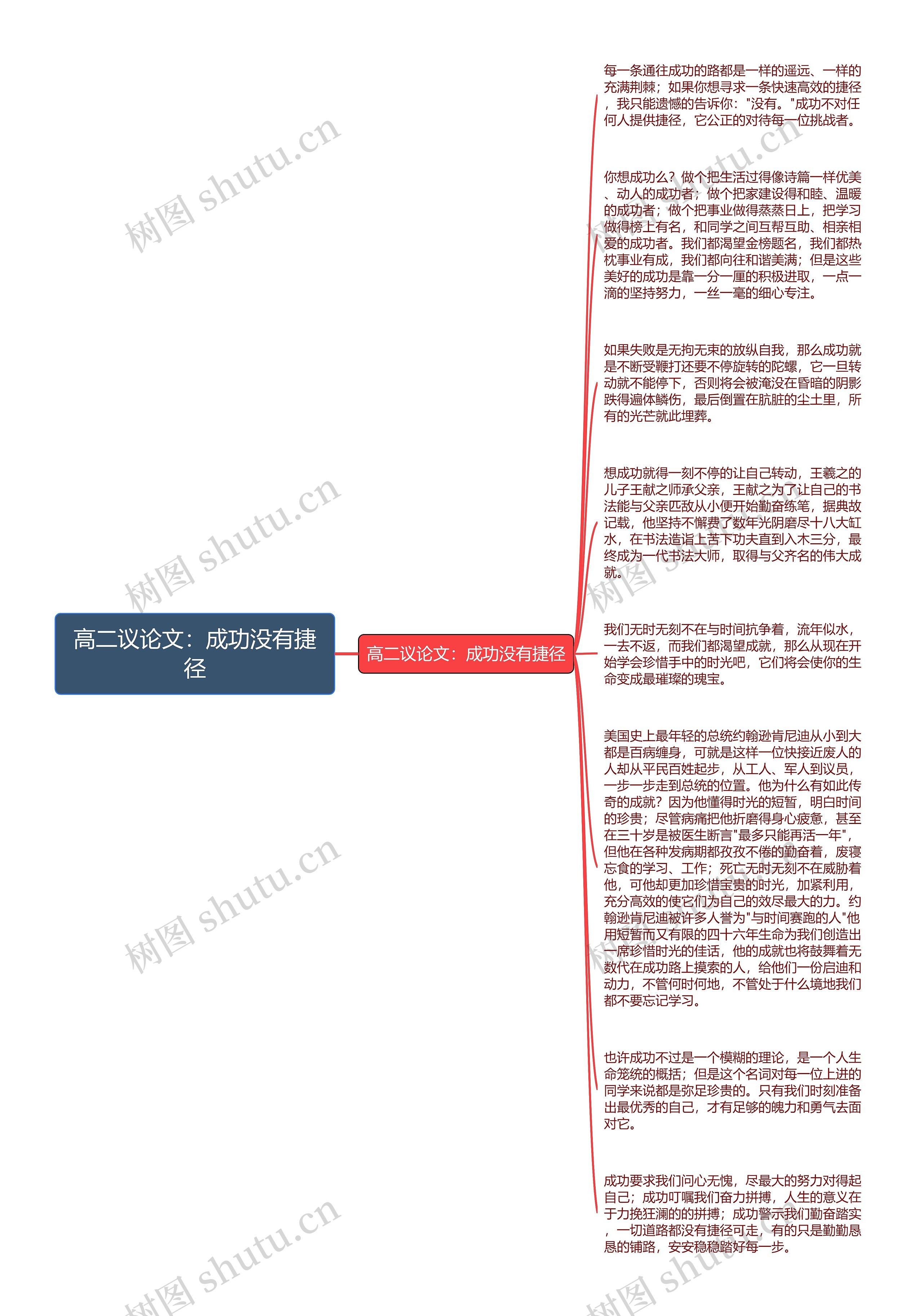 高二议论文：成功没有捷径