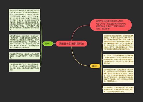 课前三分钟演讲稿例文