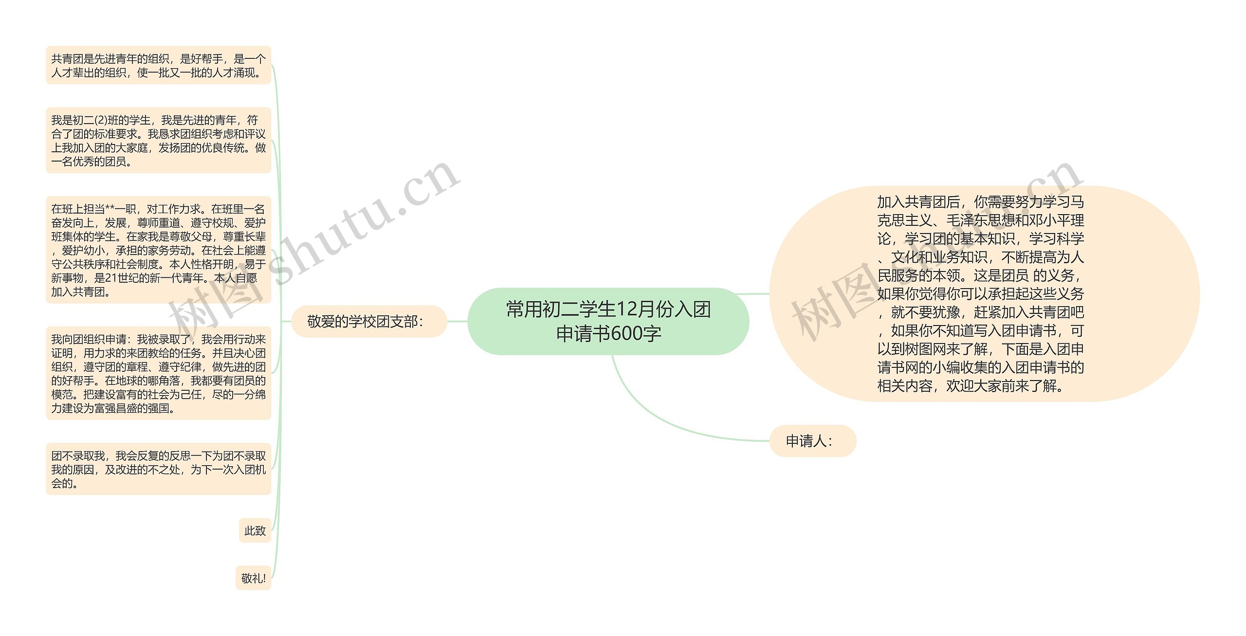 常用初二学生12月份入团申请书600字