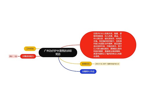 广州治疗护士漂亮的求职简历