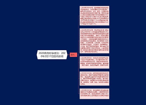 2020高考时事政治：2020年2月17日国内新闻