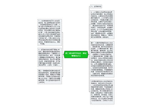 高二政治哲学考点：辩证唯物论(八)