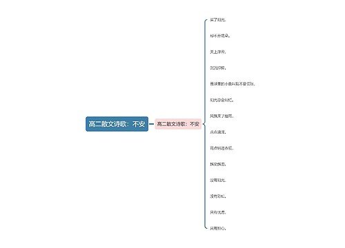 高二散文诗歌：不安