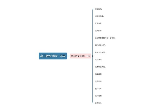 高二散文诗歌：不安