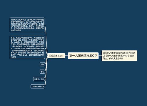 高一入团志愿书200字